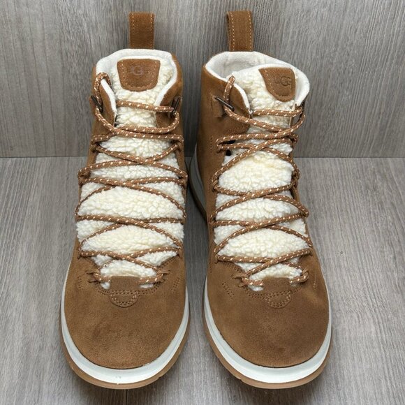 UGG Shoes Womans 10 Lakesider Heritage Mid Waterproof Winter Sneaker Boots Brown - Picture 5 of 12